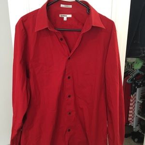 Express dress shirt red